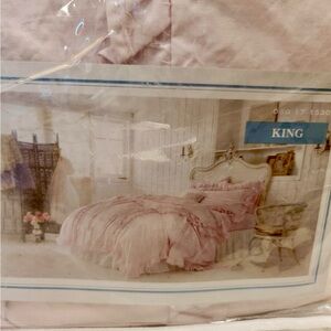 💝Rachel Ashwell hard to fine Shabby Chic ™️ Pink Duvet Cover Set